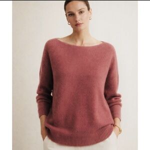 Naked Cashmere Dusty Rose Boatneck Cashmere Sweater – Size L